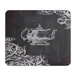 CafePress Chalkboard Tea Pot Swirls Mousepad Non-Slip Rubber Mousepad, Gaming Mouse Pad