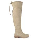 Brinley Co Women's Spur Over the Knee Boot, Taupe, 7.5 Regular US