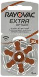 Rayovac Extra Advanced Hearing Aid Batteries, Size 312, Brown Tab, PR41, Pack of 60 - Frustration Packaging