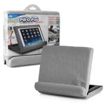 JML Pill-O-Pad Tablet Stand - Tri-Ledge, Lap Mounted, Soft Tablet Holder with Side Pocket - Compatible with iPad, Kindle and More, Sturdy and Lightweight, for Women & Men - Dark Grey