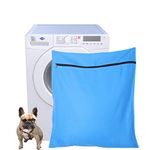 miuse Pet Laundry Bag for Washing Machine Petwear Wash Bag- Keep Your Washing Machine Free from Hair - Ideal for Dogs, Cats, Horses's Towels, Blankets, Toys, Harness & More(Blue)