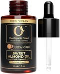 100% Pure & Organic Sweet Almond Oil | Cold Pressed & USDA Certified | Sweet Almond Oil for Hair & Nails | Sweet Almond Oil For Skin | Chapped Lips | Reduce Dark Circles