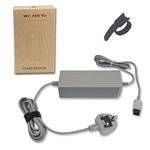 WICAREYO Power Supply Charger for WII, Power AC Adapter Charger with Cable Winder UK Power Cable for WII