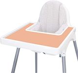 Baby High Chair Placemat for Antilop High Chair, Silicone Mat for Antilop Baby High Chair Tray Accessories, Finger Foods Placemat for Toddler and Babies Girls… (Peach)