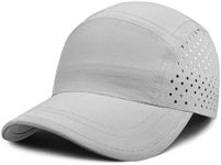 Outdoor Shaping Ultra-Light Breathable, Baseball Cap Flat-Top Sport, Quick-Dry Hat with Side Ventilation, Summer Outdoor Cap Adjustable, Hiking Running Travel Daily Wear Light Gray