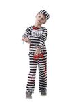 Bristol Novelty 300861S Zombie Convict Fancy Dress, Boys, Black/White, Small Age 3-4 Years