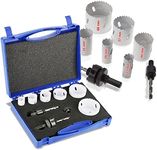 SagaSave 9-Pieces Hss Bi-Metal Drill Bit Hole Saw Sets, Hole Saw Kit for Stainless Steel, Steel Plate, Wood, Metal