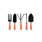 Ocean Mart- Gardening Hand Tools Set - 5 Pieces (Cultivator, Big and Small Trowel, Weeder, Fork) | Tools for Home Garden | Durable Plant Tool Kit | Farming Tools