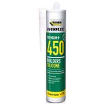 Everbuild Everflex 450 Premium+ Builders Silicone Sealant – Waterproof Seal – Suits Most Building Materials – Internal and External Use – Black – 300ml