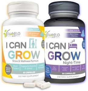 Fawelo I Can Grow Day & Night Bundle for Kids 10+ & Teens | Growth Support with L-Arginine, Colostrum, Magnesium | Nourish Daily + Nighttime Sleep Aid for Maximum Height & Development | 2-Pack