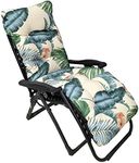 Waterproof Outdoor Lounge Chair Cushion 65 Inch-Sun Patio Chaise Lounger Cushion with Ties and Top Cover,Non-Slip Rocking Chair Swing Bench Cushion for Indoor/Outdoor Furniture (Hawaiian, 65 inch)