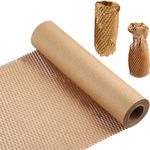 Olicky Honeycomb Packaging Paper Roll - 30M x 30cm Packing Paper Cushioning Wrap for Shipping, Moving, and Breakables - Bubble Wrap Alternative