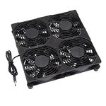 4x120mm 240mm 5V USB Powered Cooling Fan for Router Rack DIY Audio Video Network Cabinet Server Cooling Projects and Equipment Workstation Mining Machine Laptop Cooling Fan Stand