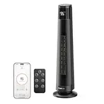 FLANUR Indoor Electric Space Heaters, 2000W PTC Ceramic Heater with WiFi & Voice Control, 70° Oscillation for 220 sq.ft, 3 Heat Modes, 12H Timer, 45dB Smart Space Heaters for Office & Home Use, Black