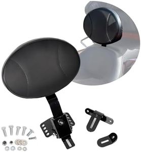 ECOTRIC Adjustable Plug-in Driver Rider Backrest Kit for 1988-2024 Harley Touring Road Glide FLTR Electra Glide FLHT,with a Removable Back Pocket