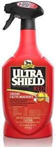 Absorbine UltraShield Red Fly Spray, Insecticide and Repellent for Horses & Livestock, Stays Active Up to 7 Days, 32oz Quart Spray Bottle