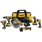 DEWALT 20V MAX* Cordless Drill Combo Kit, 6-Tool (DCK695P2)