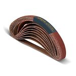 POWERTEC 401806 1/2-Inch x 18-Inch 60 Grit Aluminum Oxide Sanding Belt, 20-Pack