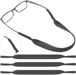 Folmywy 4pcs Glasses Strap Retainer Sports Neck Strap Neoprene Sunglasses Men Water Floating Biking Hiking Rock Climbing Outdoor Grey