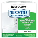 Rust-Oleum 384165 Tub And Tile Refinishing 2-Part Kit, 32 oz, Gloss White
