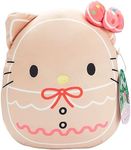 Squishmallows Original 8-Inch Hello Kitty Gingerbread Official Jazwares Christmas Plush - Collectible Soft & Squishy Sanrio Stuffed Animal Toy - Gift for Kids, Girls & Boys