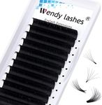 Easy Fan Volume for Lash Artists: Handmade Fans, Self Fanning, Blooming, Black, C Curl, 0.07mm, 11mm, Wendy, KH200102