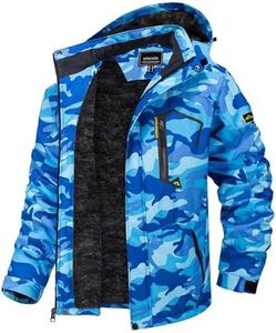 TACVASEN Mens Tactical Jacket Water Resistant Winter Ski Jacket Camo Military Jacket Thick Warm Jacket Camo Parka Rain Coat Snow Coat
