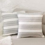 Grey Multi Color Stripe Pillow Case