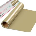 HTVRONT Gold HTV Vinyl 12" x15ft Gold Heat Transfer Vinyl for T-Shirts, Easy to Cut & Weed Iron on Vinyl for Cricut & Silhouette Cameo