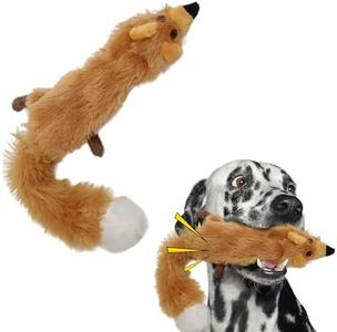 SPOT Skinneeez | Stuffless Dog Toy with Squeaker for All Dogs | Tug-of-War Toy for Small and Large Breeds | 23" | Fox Design | by Ethical Pet