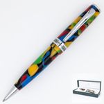 Monteverde USA People of the World Kuna Ballpoint Pen, Ergonomic Design, Polished Chrome Trim, High-End Resin, Cultural Writing Instrument