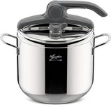 Lagostina Irradial Pressure Cooker Control Lagoeasy'Up, 7 L, 18/10 Stainless Steel, 22 cm