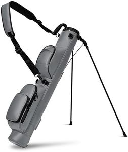 UNIHIMAL Small Par 3 Golf Bag Lightweight Synthetic Leather —Easy to Carry and Durable Pitch n Putt Golf Bag for Men & Women, Waterproof Design