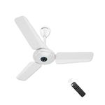 atomberg Ikano 900mm BLDC Ceiling Fan with Remote Control | BEE 5 star Rated Energy Efficient Ceiling Fan | High Air Delivery with LED Indicators | 2+1 Year Warranty (Gloss White)