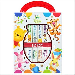 Disney Baby: Winnie the Pooh - My First Library - 12 Board Book Set - First Words, Counting, and More! - PI Kids