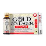 GOLD COLLAGEN New Forte Plus - Collagen Supplements for Women & Men with Biotin Hair Growth, Skin & Immune System Booster with 8g of Marine Collagen, Vitamin C & Hyaluronic Acid, 1 Pack 10x50ml