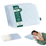 The White Willow Slim Pillow Set of 2 for Neck Pain Relief-Orthopedic Bed Pillow for Sleeping-Thin Pilllow-Cervical Pillow for Neck & Shoulder Pain-Medium Firm-Memory Foam Pillow-Standard Size-2.5" H