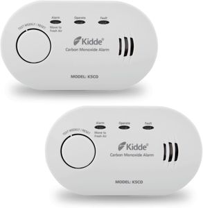 Kidde Twin Pack Carbon Monoxide Alarm – Battery Powered, 10-Year Sensor