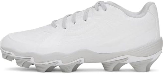Under Armour Girls' Glyde Sola RM JR Softball Cleats, (100) White/Summit White/Stone, 1.5, US
