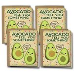 Oh Boy Love It Pregnancy Announcement Reveal Card, Scratch Off Avocado Lover 4 Pack w/Kraft Envelopes | for Grandparents, Grandma, Aunt, Uncle | Having a Baby