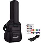 ChromaCast CC-AMJPB-BAG-KIT-1 Padded Gig Bag with Guitar Strap and Pick Sampler, Acoustic Mini Jumbo