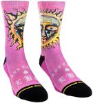 MERGE4 Sublime Sun Pink Womens Crew Socks Official Sublime Band Music Compression Ultra Comfy Cute Pink