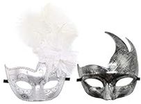 Awlsyj Women's Feather Masquerade M
