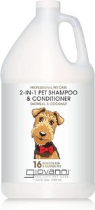 GIOVANNI Professional 2-in-1 Pet Shampoo & Conditioner - for Dogs & Cats, Oatmeal & Coconut, Helps Neutralize Odors, Deeply Cleanses, Silkens, Controls Static - 128 oz