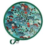 MXY Foldable Fan Japanese Style Summer Handheld Round Folding Fan Beautiful Pattern Festival Decor Wedding Birthdays Home Decoration (Green Leaves)