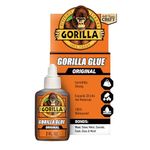 Gorilla Glue Original, 100% Waterproof, Indoor & Outdoor, Polyurethane Glue, Versatile Bonding Adhesive, Easy Application Nozzle, 2oz/59mL (Pack of 1), 51002C