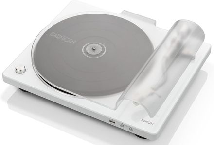 Denon USB Vinyl Record Player – 3-Speed Turntable, Phono EQ, White