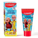 Colgate Kids Toothpaste For 6+ Years, Motu Patlu, Bubble Fruit Flavour, Gentle Protection Tooth Paste With 50% Lesser Abrasive Formula For Protecting Against Cavities, Enamel Protection, 80G