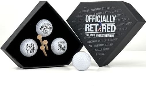 CustAmaze Golf Ball Set of 3 Retired Gifts for Men, Funny Golf Balls, Retirement for Golfers Daddy Father Uncle, Unique Gag Gift Sets for Grandpa, Funny Golf Dad Presents Pack of Golf Balls and Tees