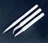 Alis UQTZ007 Stainless Steel Multipurpose Tweezer Set of 3| Precision for False Eye Lashes & for Craft, Jewelry, Electronics, Laboratory Work